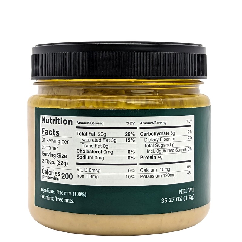 Nutural World - Crunchy Pine Nut Butter 35 Oz (1kg)