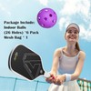 Amoswiz Indoor Pickleball Balls, 6 Pack of 26 Holes Pickleballs,