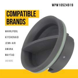 PartsBroz WPW10524919 Rinse Aid Cap - Compatible With Whirlpool KitchenAid Jenn-Air Amana Dishwasher - Replaces AP6022604 W10524919 W10524923 2684856 PS11755938