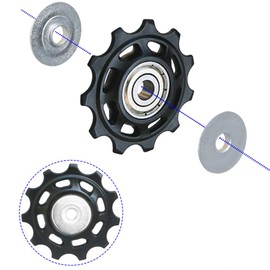 2 x 11T Derailleur RollerBoys Rear Wheel Pulleys Bicycle Rear Derailleur for Most Bicycles