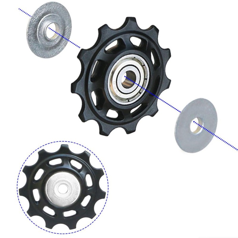 2 x 11T Derailleur RollerBoys Rear Wheel Pulleys Bicycle Rear