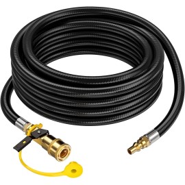GasXpert 20 FT Quick Connect Propane Hose for RV to Grill, RV Propane Quick Connect Hose,