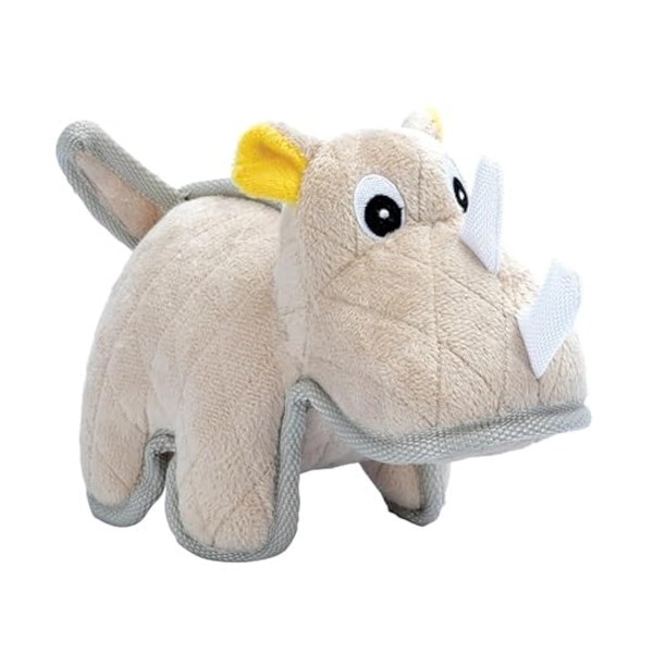 Zeus Safari Rhinoceros Soft Toy for Dogs, 15 cm