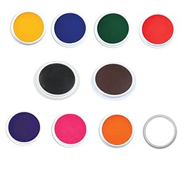Craftplay Giant Washable Paint Pads - Set of 10 colours! - Non Toxic - Suitable for Hands & Feet