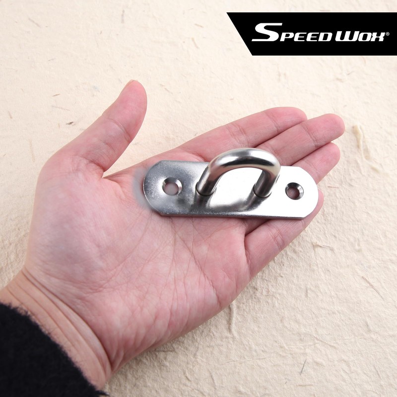 SPEEDWOX Set of 4 Stainless Steel Ceiling Hooks Pad Eye