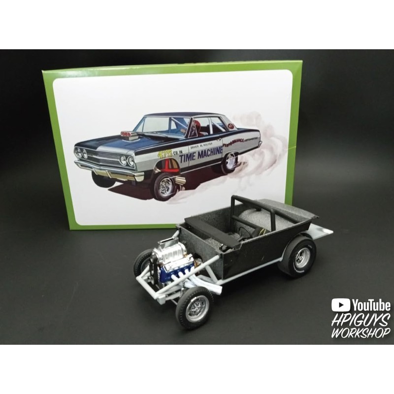 AMT 1/24 1965 Chevy Chevelle AWB Time Machine Plastic Model