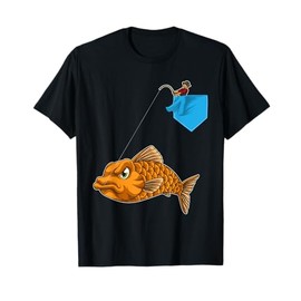 Fishing Fisherman In A Pocket Catching a Fish Funny T-Shirt