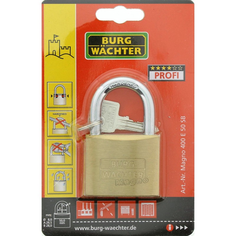 Burg Wächter Magno 400 E Padlock, 50 mm, 1 piece