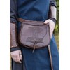 Battle-Merchant Medieval Belt Bag with Various Embossing Leather Bum Bag