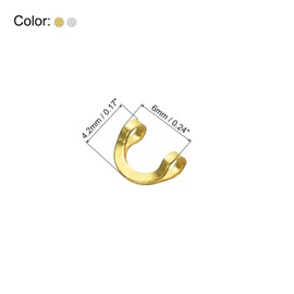 PATIKIL Fishing Spinner Clevis 6mm/0.24", 200Pcs Easy Spin U-Shaped Brass Links for Lure Fishing Spoon Spinnerbait Inline Parts Accessory, 2 Colors