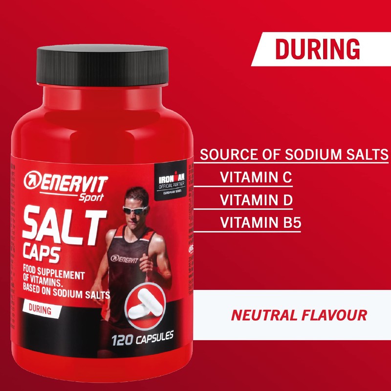 Enervit Sport Salt Caps, Neutral, 1 Pack of 120 Capsules