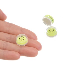 Kozelo 3pcs Small Circular Bubble Spirit Levels - [15mm Diameter 6mm Thickness] Mini Round RV Level Leveling Tools for Travel Trailer Turntable Camera, Lime