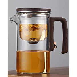 Enchanti Tea Pot, Glass Teapot with Removable Infuser, Magnetic Loose Leaf Tea Steeper, Magic Witchcraft Tea Pot with Strainer for Water Separation, Gift Package, 27oz/800ml