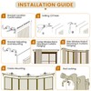 HOTOZON 1 Inch Heavy Duty Double Bay Window Curtain Rod,36-72