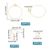 UNICRAFTALE 30-Piece Golden Drop Earrings Making Set Stainless Steel Hoop
