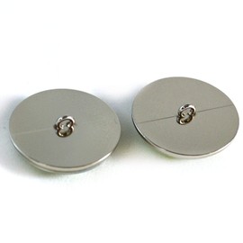 Yellow Owl Sew On Glass Eyes 30mm Buttons with Loop for Crocheted Doll Stuffed Animal Soft Sculptures or Jewelry Making Crafts - Set of 2