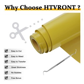 HTVRONT HTV Vinyl Rolls Heat Transfer Vinyl - 12" x 15ft Dark Grey HTV Vinyl for Shirts, Iron on Vinyl for All Cutting Machines - Easy to Cut & Weed for Heat Vinyl Design (Dark Grey)