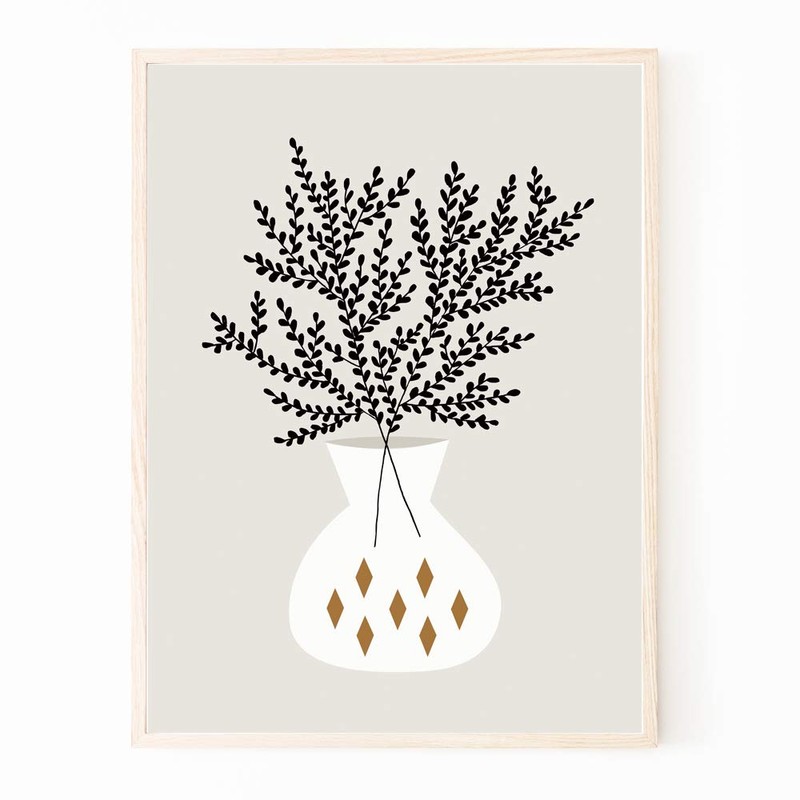 Poster, Art Poster, A4, A3, A2, Nordic Trees, Flowers, Plants,