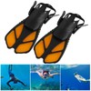 2pcs Adjustable Snorkel Fins Soft TPR Open Heel Long Diving