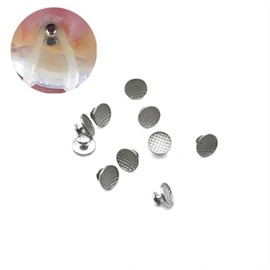 100 piezas Sino Dental Ortodoncia Botones Lingual Bondable Base de malla redonda, 10 unidades/paquete