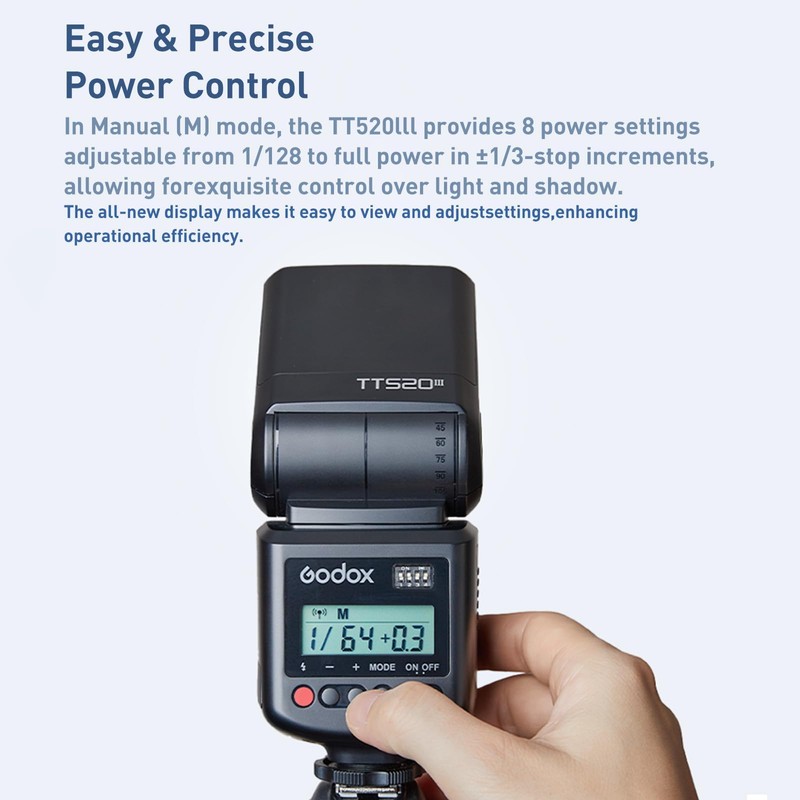 GODOX TT520III Camera Flash Speedlite with RT Wireless Trigger Transmitter,