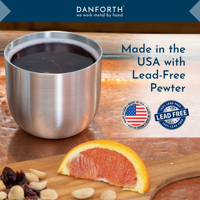 DANFORTH Pewter Jefferson Cup – Handcrafted Pewter Metal Drinking Cup