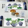 Cala Home Blue Delft Vases Premium Decorative Hardboard Tabletop Placemats