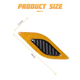 CGEMDY Pack of 6 Universal Reflective Car Warning Stickers, Car Warning Safety Reflective, Bumper Stickers for Cars, 3D Reflective Warning Stickers (Yellow)