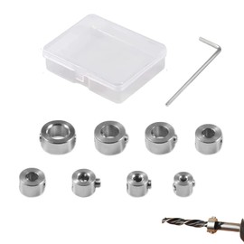 8-Piece Set Positioner Ring for Drill, Drill Depth Limiter Set, Drilling Depth Control, 3-10 mm Precise Drilling Depth Limiter, Stop Rings for Woodworking Drill