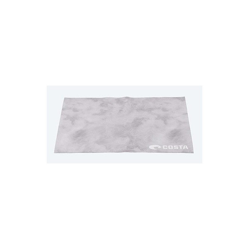 Costa Del Mar Costa 5x7 Recycled Microfiber Cleaning Cloth, Gray