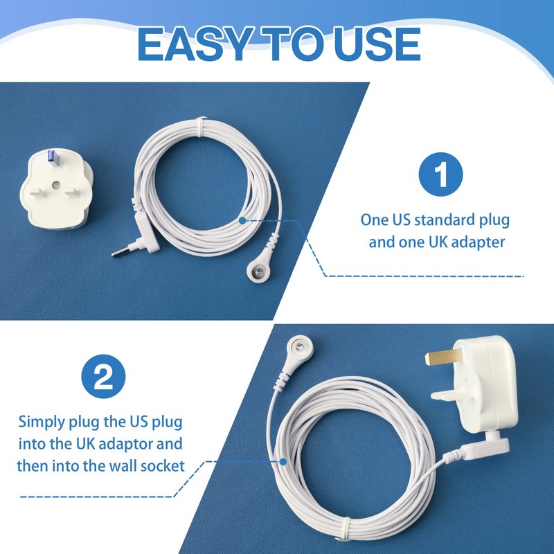 Grounding Cable Connection with UK Plug 15 Feets Earthing Line