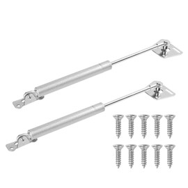 2Pcs 100N Gas Strut, Slow Down Lift Stay Support, Hinge Spring for Heavy lid Gas Hinges, Soft Close Gas Pressure Spring Lift Support for Pull Up Cupboards Box Bar Kitchen Cabinet