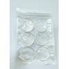 Clear Rubber Wall Bumper Guards, Self-Adhesive, Round, Set of 6,