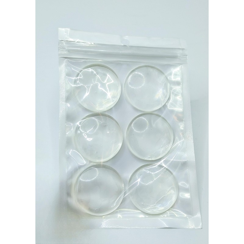 Clear Rubber Wall Bumper Guards, Self-Adhesive, Round, Set of 6,