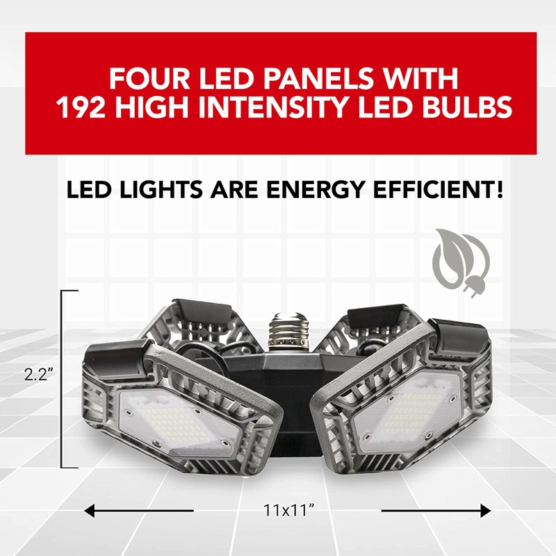 Bell+Howell QUADBURST LED Shop Light 80W 5500 Lumen Heavy-Duty Aluminum