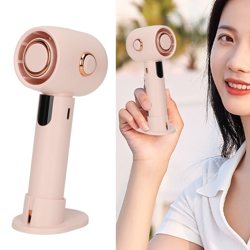 Smart Digital Display Handheld Fan Leafless Silent Small Turbine Fan