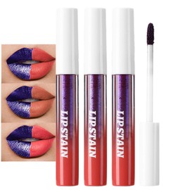 ARCHIDATE Peel Off Lip Stain Set Long Lasting, 3 Colors Peel Off Lip Gloss, Waterproof & Smudge-Proof, Non-Sticky Cup, High Pigmented, Vibrant Matte Finish, Suitable for all Skin Tone