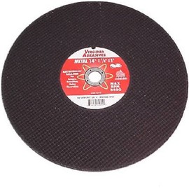 Virginia Abrasives 424-15714 - 14" x 1/8" x 20mm Cut-Off Wheel - 10 Pack Metal High-Speed Cutting Blade for Steel and Metal - Microfracture Innovation - Fiberglass Reinforcement - Versatile 90° Cuts