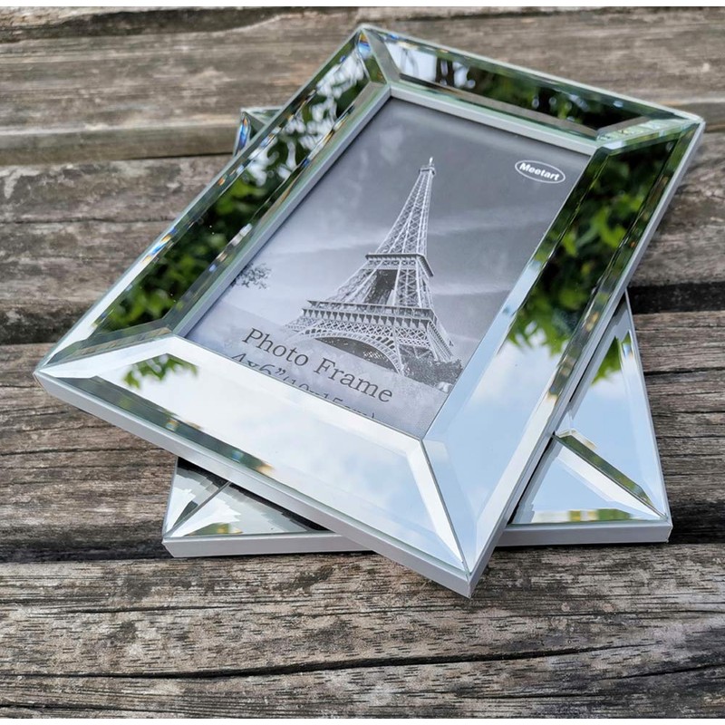 Meetart Mirrored Picture Frame 4x6 inch 2 piece Pack for