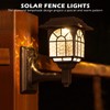 LeiDrail Solar Fence Lights, 4 Pack Solar Lights Outdoor Waterproof