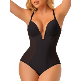 Joyshaper Shapewear Women's Tummy Control Bodysuit Shaping Versatile Women Breathable Materials Body Strong Shaping Adjustable Shoulder Strap, black