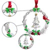 Mulumu 2024 Christmas Tree Ornament Metal Silver Hanging Rotatable Design