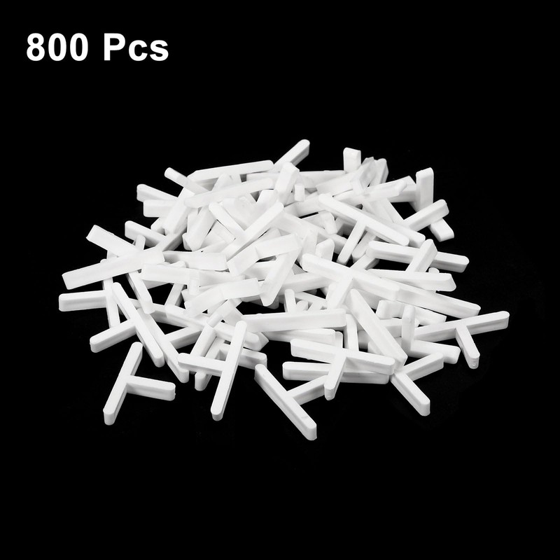 uxcell 800Pcs Wall Floor Tile Plastic T-Shape Spacers Tiling Tools