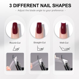 GAOY Acrylic Nail Clippers, Professional Stainless Steel Edge Cutter for False Nail Tips Poly Nails Fake Artificial Nails, Salon & Home Use Nail Art Accessories Sharp Blade Clip Manicure Tool, Black