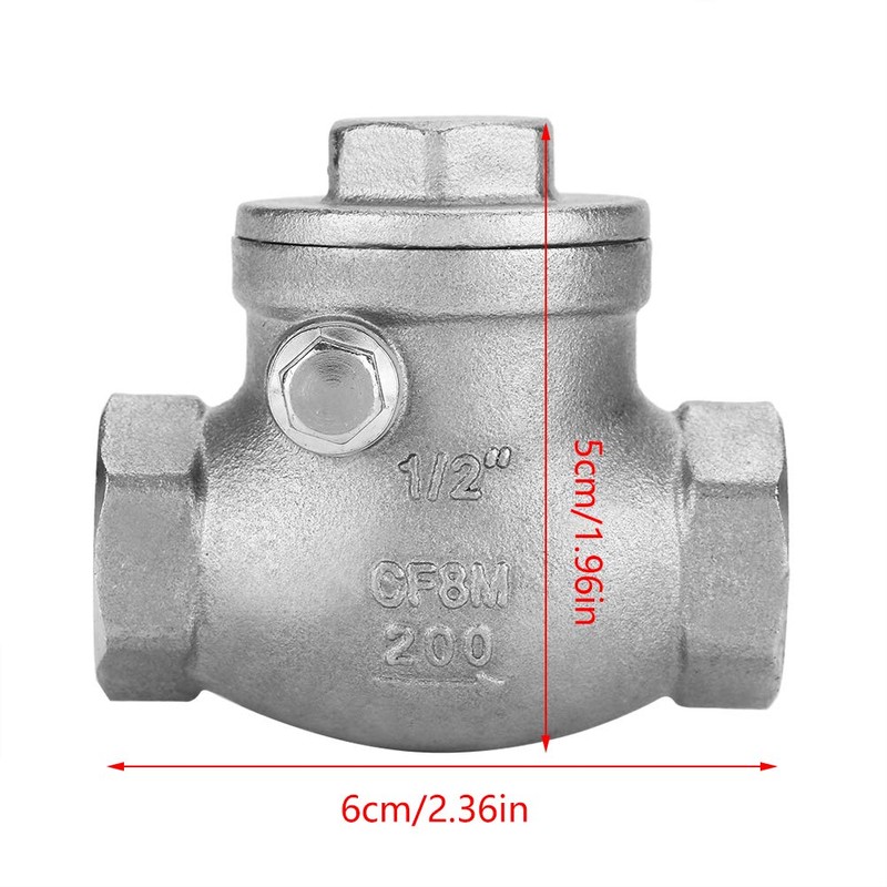 Stainless Steel One Way Swing Check Valve, High Pressure, Thread