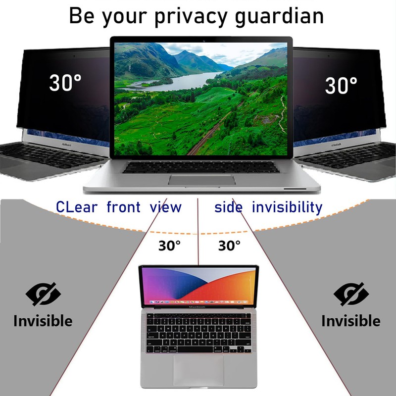 SUBDUEDLT 13.3 inch Privacy Screen Filter, Protecting Your Privacy And