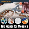 POWERTEC Parrot Head Tile Nippers for Glass, Ceramic, Porcelain, and