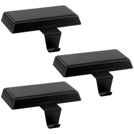 3pcs Black Christmas Stocking Holders for Mantle Stocking Hangers Mantle Christmas Stockings Hanging Hooks Non-Slip Heavy Metal Mantel Stockings Holder for Shelf Fireplace Stair Xmas Party Decor