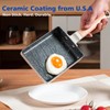 LISOS Ceramic Coating Square Japanese Tamagoyaki Omelette Small Skillet, Non-stick