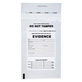 SECUR-PAK 100pk Evidence Bags, 6" x 9" - Premium, Tamper Resistant Bags - Fold Over Sealing Enclosure, Transparent 2.5 Mil Coextruded Polyethylene